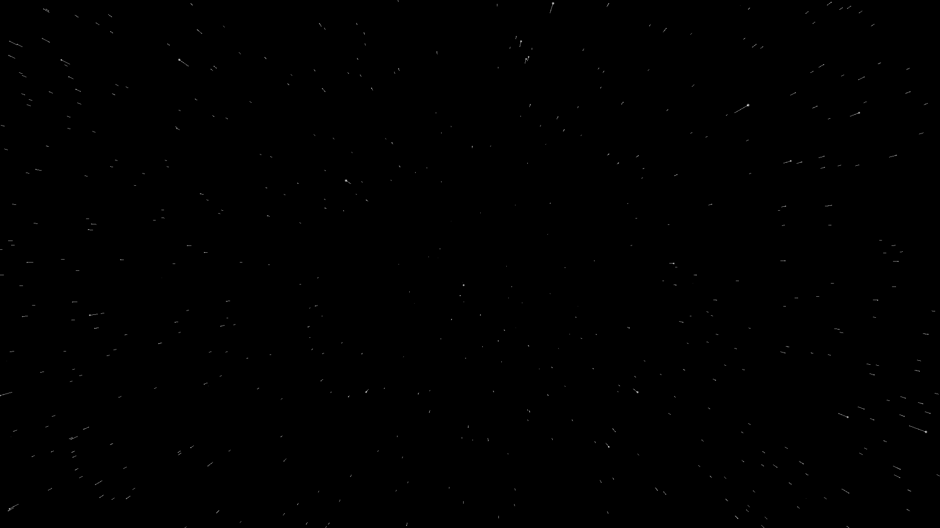 Starflight drifting calmly across an Apple TV — points of light on true black
